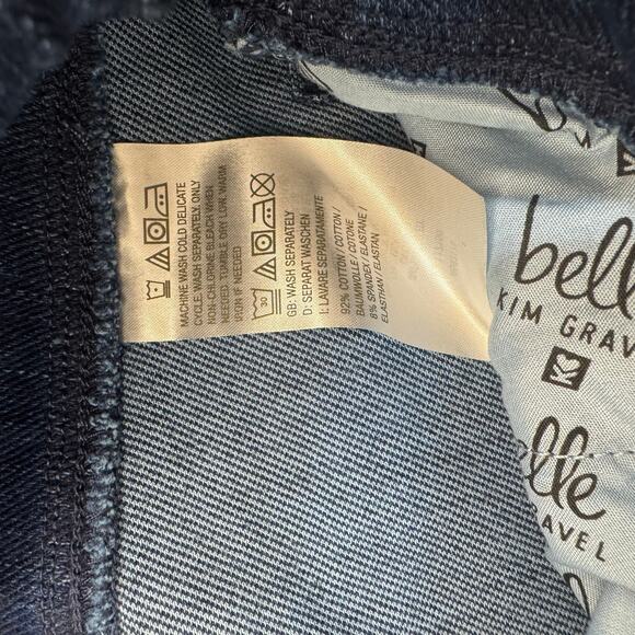 Belle By Kim Gravel size 8 dark indigo stretchy pull on denim shorts - Picture 5 of 8